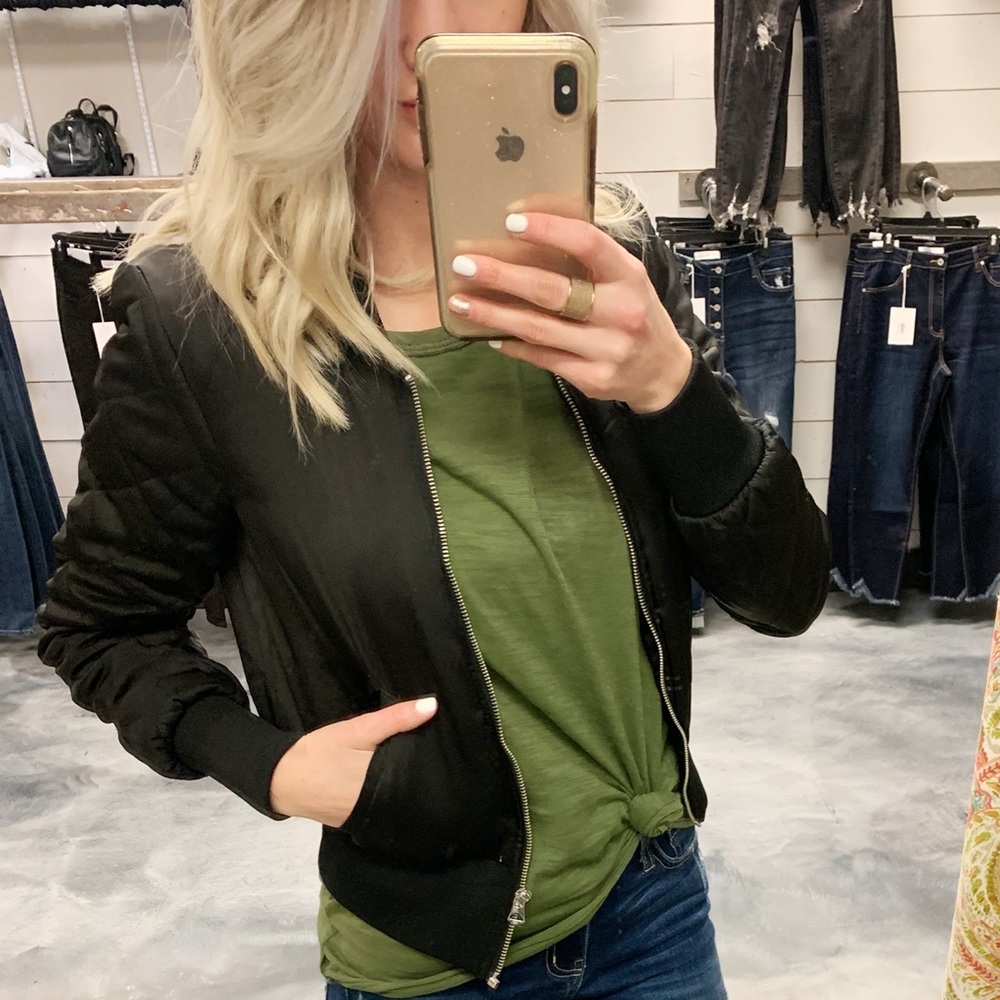 Black Bomber Jacket